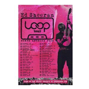 Ed Sheeran's return to North America 2026 Poster